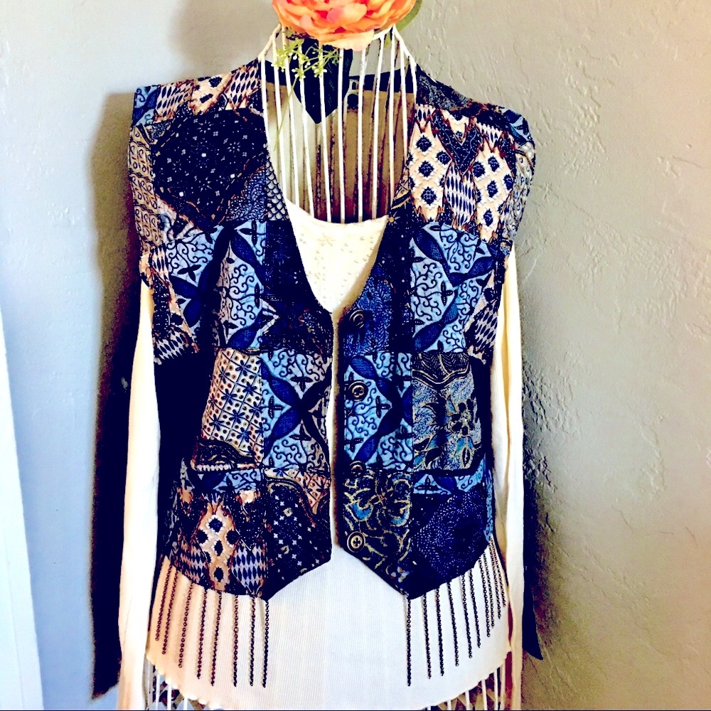 Patchwork Beaded Vest